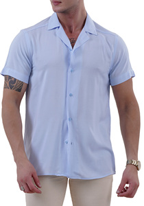 เสื้อเชิ้ตคาร์ดิแกนลำลองผู้ชาย แขนสั้น คอปกพับ ลายจุด กันยับ ระบายอากาศดี ติดกระดุมแถวเดียว ODM สำหรับฤดูใบไม้ผลิ - Product Image 6