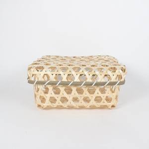 Tienphong, venta al por mayor, cestas de bambú con tapa tejidas Retro hechas a mano con tapa para regalos, regalo de envoltura de fiesta de cumpleaños - Product Image 2
