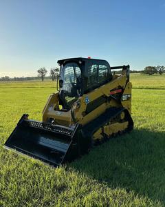 Chargeuse compacte sur chenilles CAT 259D, moteur diesel Caterpillar, mini-chargeuse jaune, équipement de construction haute performance - Product Image 2