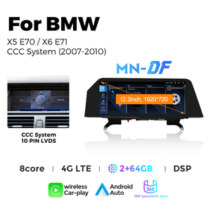 Navifly MN-DF Lưỡi Màn Hình Xe Đài Phát Thanh Xe <span class=keywords><strong>Android</strong></span> Máy Nghe Nhạc Âm Nhạc Bản Đồ Navigation Đa Chức Năng <span class=keywords><strong>Apk</strong></span> Cho BMW X5 E70 - Product Image 2