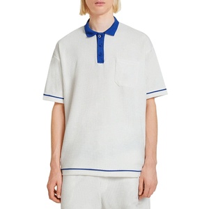 ชุดเสื้อโปโลและกางเกงขาสั้นผู้ชายสำหรับฤดูร้อน ผ้าฝ้าย 210 GSM สวมใส่สบาย สไตล์ลำลองแนวสตรีท รับทำโลโก้ตามสั่ง OEM แบรนด์ส่วนตัว - Product Image 3