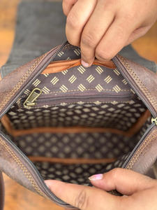 Nouveau fait à la main en cuir véritable sac à bandoulière en cuir véritable sac à main décontracté bandoulière multi utilisations bureau en gros de haute qualité unisexe sac - Product Image 6