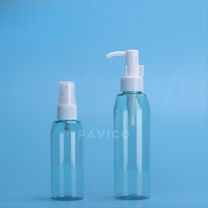 ขวดปั๊ม & สเปรย์เครื่องสำอางพลาสติก80มล. และ160มล. สีน้ำเงินพร้อมเซรั่มทำความสะอาดผิวหน้าโทนเนอร์เจลอาบน้ำสำหรับผลิตภัณฑ์ความงาม - Product Image 1