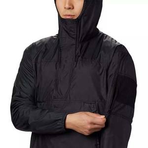 แจ็กเก็ตสำหรับฤดูหนาวแนวสตรีทชั้นสูงสำหรับผู้ชายดีไซน์ตามสั่งมีซิปปิดผ้าใบสีดำคุณภาพสูงไนลอนโลโก้ - Product Image 4