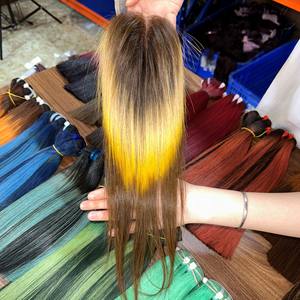 Venta al por mayor paquetes de cabello virgen vietnamita crudo con conjunto frontal de encaje pelucas de hueso recto productos de cabello humano suave y suave - Product Image 2