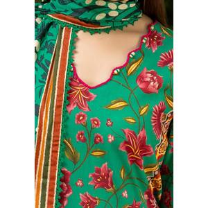 Ensemble de costume Khaddar pour femmes, respirant, 3 pièces, non cousu, broderie à la main, imprimé, K-52032 - Product Image 1