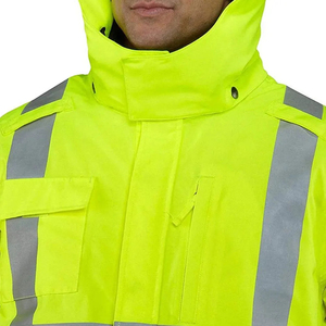 Vestes de sécurité en toile à capuche réfléchissante 2025 personnalisé coupe-vent respirant vêtements de travail Premium de haute qualité - Product Image 4