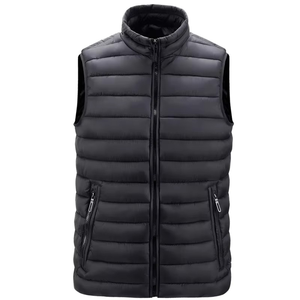 New Design Thick <b>Waterproof</b> Windproof Zipper Print Puffer Vest Sleeveless <b>Jacket</b> for <b>Men</b> Customizable Casual Made in Pakistan - Product Image 5