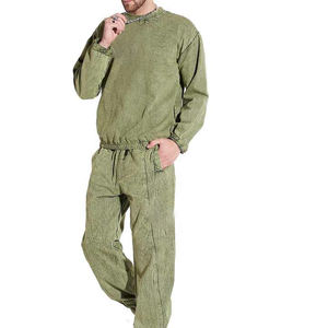 Fabricant de vêtements de haute qualité pantalon évasé personnalisé Vintage lavé à l'acide soleil délavé personnalisé imprimé bouffant survêtement de jogging pour hommes - Product Image 6