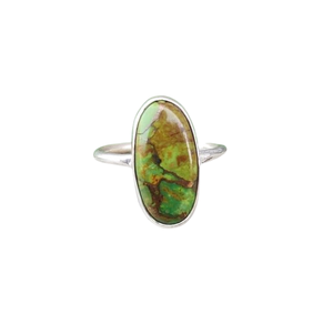 Bague en argent sterling massif 925 faite à la main de style Boho classique avec cadeau de fête en pierre précieuse turquoise pour femme et soeur - Product Image 1