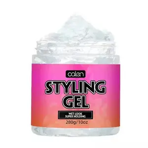280g Oalen Private Label Long Lasting Non-Flaky Wet Look Clear Hair Styling Gel