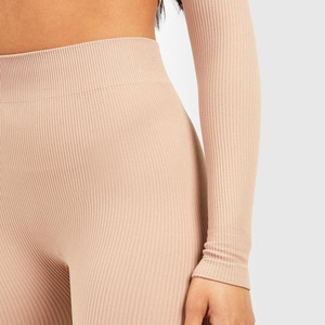 Ensemble de yoga sans couture pour femme – Soutien-gorge de sport et leggings taille haute, tenue de fitness pour la gym, vêtements de sport d'été - Product Image 4