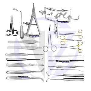 Juego de instrumentos de Cirugía de paladar hendido OEM fabricante de herramientas quirúrgicas reutilizables bisturí mango redondo Adson fórceps Iris Supercut - Product Image 1