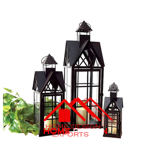 Último diseño Metal hierro linterna pátina acabado pared colgante mesa para decoración del hogar Navidad boda última decoración de Navidad - Product Image 4