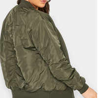 Chaqueta Bomber de Invierno para Mujer, Reversible, Transpirable, con Cierre, Ecológica, Resistente al Viento, Talla Grande, Multicolor, Satén, Nailon, Secado Rápido, con Logotipo
