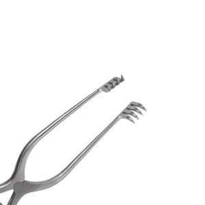 Adson Cerebellum Retractor Alta calidad 190mm 4/4 Pongs Instrumento quirúrgico afilado no estéril Hecho de acero inoxidable - Product Image 3