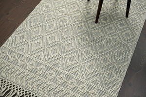 Alfombra bohemia de lana moderna hecha a mano, alfombras de lana tejidas a mano de felpa para un hogar elegante, lavable y rentable - Product Image 2