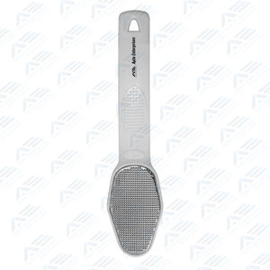 Grattoir à lime en acier inoxydable Extracteur de callosités double face en métal Râpe à pied professionnelle pour enlever la peau morte Instruments de beauté - Product Image 3