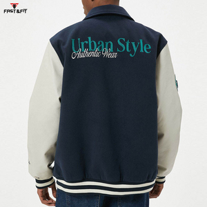 2025 nuevo estilo ropa de calle de invierno diseño personalizado bordado Letterman College Bomber chaqueta para Unisex 100% lona de algodón - Product Image 3