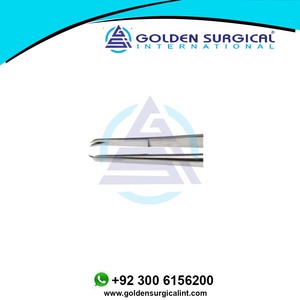 Fórceps quirúrgicos para sutura de ojos y orejas de Manhattan, pinzas de fijación, 1x2 dientes en ángulo con plataforma para atar - Product Image 2