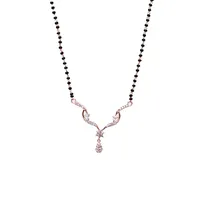 Collier de perles en plaqué or rose avec CZ pour femme, idéal pour le quotidien et la mode