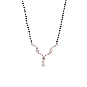 Collier de perles en plaqué or rose avec CZ pour femme, idéal pour le quotidien et la mode - Product Image 4