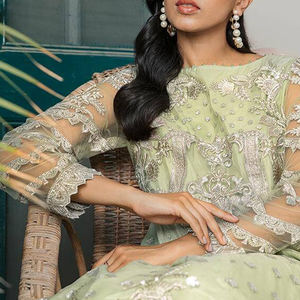 2025 traje Salwar Kameez traje de gasa indio paquistaní diseñador vestido boda tela colección venta vestido - Product Image 3