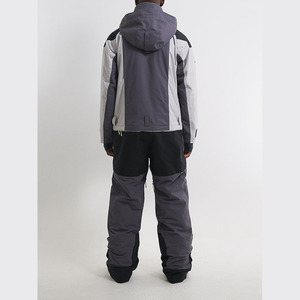Combinaison de ski d'hiver respirante à capuche imprimée, style couple, couleur unie, pour homme et femme, coupe-vent, imperméable et chaude - Product Image 3