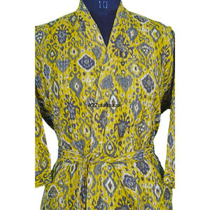 Wholesale Soft Breathable Kantha <b>Long</b> Jacket Hand-Stitched Cotton <b>Kimono</b> Casual Warm Coat <b>Robe</b> for All Sizes Summer Bath - Product Image 4