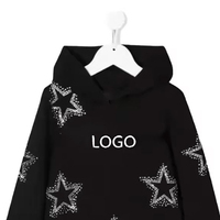 Sweats à capuche pour hommes en coton mélangé de qualité supérieure avec impression de strass unie, nouveau design, 100% coton, taille personnalisée pour l'hiver