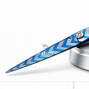 Ciseaux de coiffeur professionnels de 6,5 pouces, revêtement en titane bleu, acier inoxydable, ciseaux de coupe de salon, design ergonomique, OEM - Product Image 2