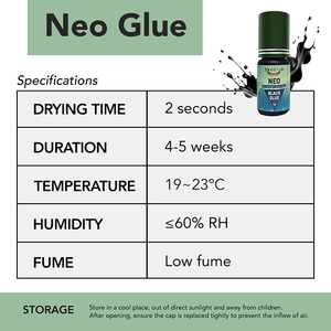 Pegamento de Larga Duración para Extensiones de Pestañas Individuales, Secado Rápido en 1.5s, Resistente al Agua, Sin Alcohol, Sin Látex, 3g 5g 10g, Personalizable, Negro - Product Image 4