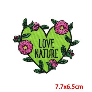 OEM Custom Made Design Clothing Twill Fabric Embroidery Patch over Size Clothing with Heart Flower Shapes Baseball Inspired - Product Image 3