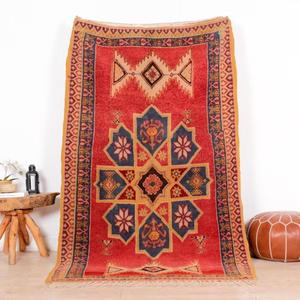 Auténticas Alfombras Marroquíes Hechas a Mano de Lana, Diseños Berber Tradicionales, Estilos Vintage Modernos para Decoración del Hogar - Product Image 1
