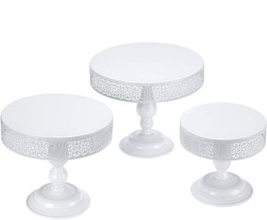 Factory Supplies Unique Design Metal Iron Gold Plated Cake Stand Set of 3 or <b>Dessert</b> Display Stand for Parties - Product Image 3