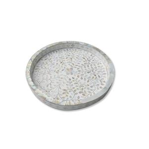 Bandeja de Servicio de Grado Comercial Ecológica con Incrustaciones de Madreperla Hecha a Mano Especial para Ramadán, Decoración del Hogar, Estilo Árabe Geométrico - Product Image 3