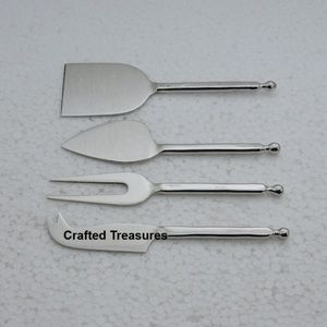 Ensemble de couverts Elegant Leaf Design acier inoxydable argent or ligne poignées 4 pièces pour hôtels restaurants pour cadeaux d'affaires - Product Image 5