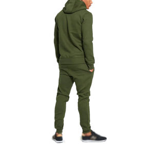 Ensemble de vêtements de sport en coton solide pour hommes personnalisés 2025 | Sweat à capuche et pantalon de jogging à cordon respirant | Vêtements d'entraînement confortables - Product Image 4