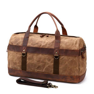 กระเป๋าเดินทางขนาดใหญ่มีสไตล์สำหรับเล่นกีฬาในยิมกระเป๋าผ้าฝ้ายเดนิมโพลีเอสเตอร์ทนทานมีซิปปักลายทันสมัย - Product Image 1