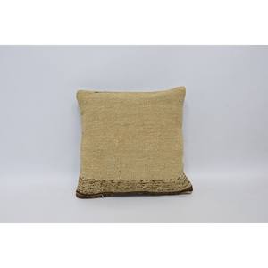 16x16 Beige Laine Kantha Patchwork Oreiller De Luxe Vintage Floral Tissé Coussin pour Literie Plancher Rustique Carré 18x18 Floral - Product Image 1