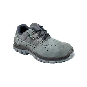 Yepa Siena S1 Steel Toe Grey Suede Leather Safety Shoe PU/PU Double Density Anti Slip Outsole