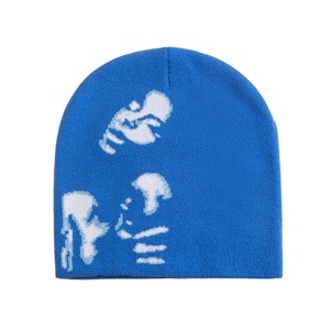 หมวกบีนนี่สำหรับผู้ชายหมวกกีฬาผ้าคอตตอนสไตล์ฮิปฮอปผ้าแจ็คการ์ดสีดำกันลมออกแบบโลโก้ได้ตามต้องการ - Product Image 1