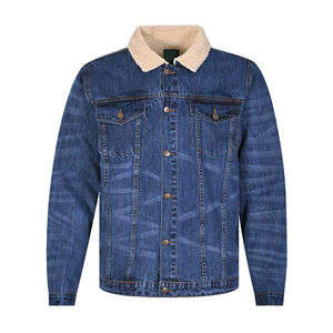 Vente en gros de veste en coton jean de haute qualité pour hommes veste en jean personnalisée pour hommes meilleur produit de vente Best-seller Veste en jean coupe-vent pour hommes OEM - Product Image 1