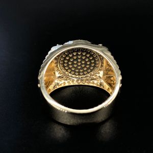 Anillo de oro blanco de 14 quilates para hombre, exclusivo, estilo clásico con diamante redondo radiante para bodas y fiestas - Product Image 3