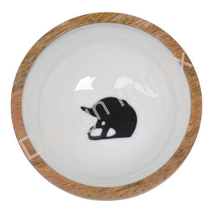 Grands bols de service à salade et à fruits élégants et sculptés Émail blanc Conception personnalisée Bols polyvalents Artisanat et bols en bois faits à la main - Product Image 6