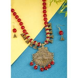 Bijoux de fête de style ethnique, rouge oxydé, pour la danse, principalement en alliage - Product Image 1