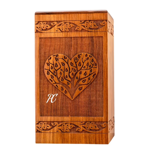 Urne funéraire en bois coeur urne commémorative en palissandre pour cendres souvenir commémoratif urne funéraire décorative pour cendres - Product Image 1