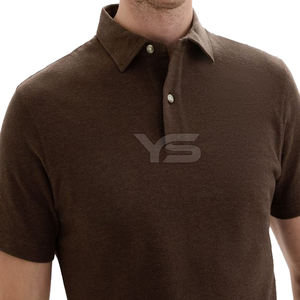 Moda personalizada de alta calidad para camiseta Polo Jersey de manga corta de secado rápido con diseño de Spandex/algodón patrón sólido para Golf - Product Image 3