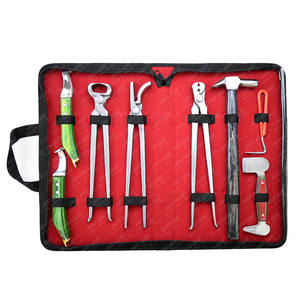 Equipo personalizado para recortar pezuñas, kit de herramientas para herrador de caballos, cuidado de los zapatos, pinzas para pezuñas y martillo de acero inoxidable - Product Image 1