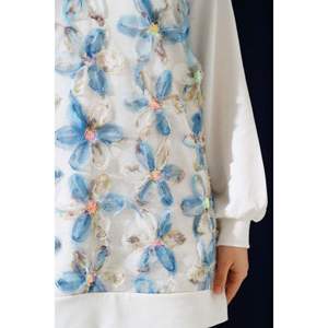 Tunique Tulle Floral Devant Bleu - Product Image 3